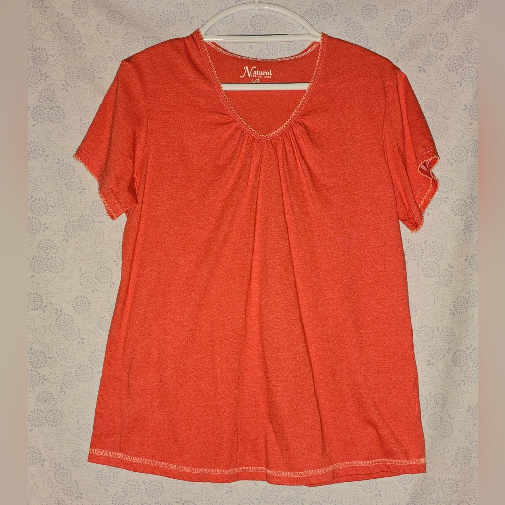 Bundle of 6 Natural Reflections Women’s V‑Neck T‑Shirts Large Mixed Colors Lot - Picture 5 of 7